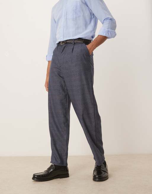 ASOS DESIGN – Niebieskie eleganckie spodnie o luźnym kroju w stylu skater, 3 z 5