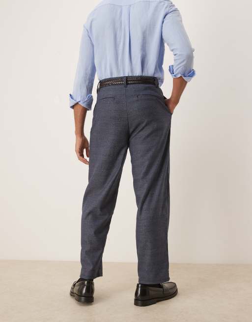 ASOS DESIGN – Niebieskie eleganckie spodnie o luźnym kroju w stylu skater, 5 z 5