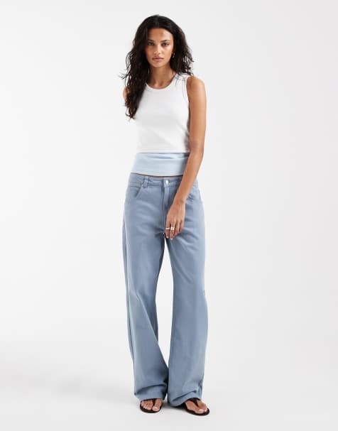 ASOS DESIGN – Niebieskie jeansy baggy z obniżonym stanem - view 1