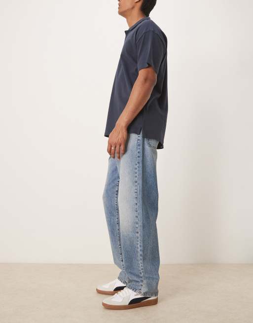 ASOS DESIGN – Niebieskie jeansy o bardzo luźnym kroju, 4 z 5
