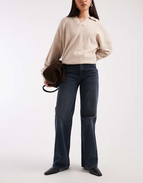 ASOS DESIGN – Niebieskie jeansy o fasonie dad z szerokimi nogawkami - view 1