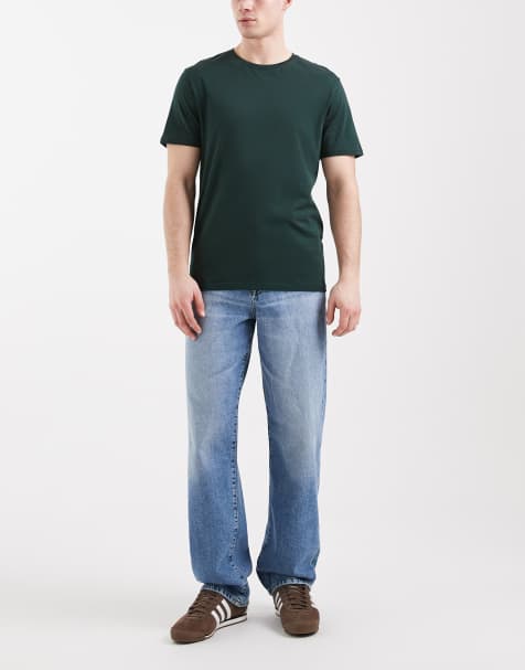 ASOS DESIGN baggy jeans in mid wash blue
