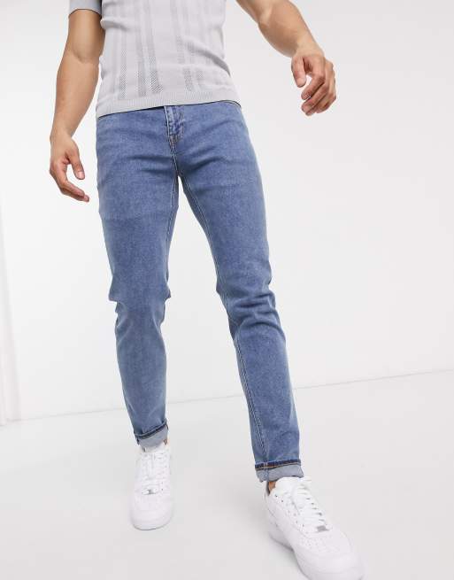ASOS DESIGN – Niebieskie jeansy o obcisłym kroju