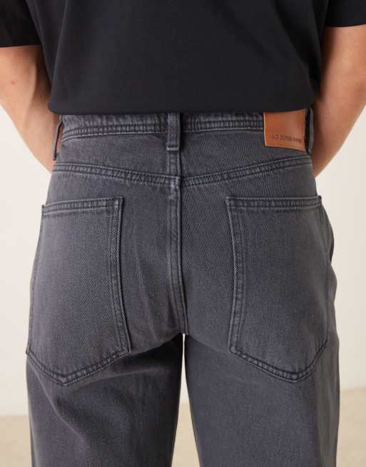 ASOS DESIGN – Niebieskie jeansy o prostym kroju z efektem overdye, 5 z 5