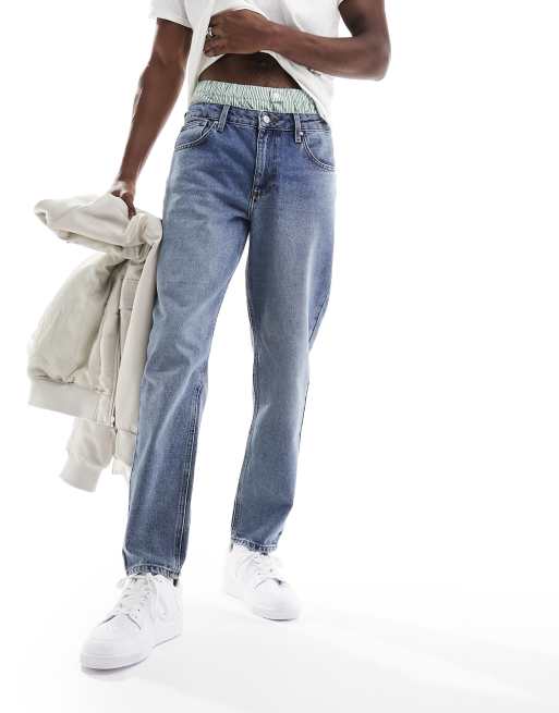 ASOS DESIGN – Niebieskie jeansy zwężane , 4 z 5
