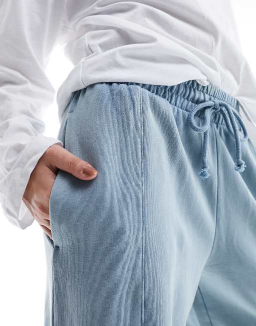 ASOS DESIGN – Niebieskie joggersy z prostymi nogawkami i efektem sprania, 5 z 5
