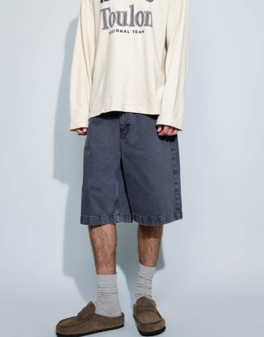ASOS DESIGN – Niebieskie jortsy jeansowe o luźnym kroju , 3 z 7