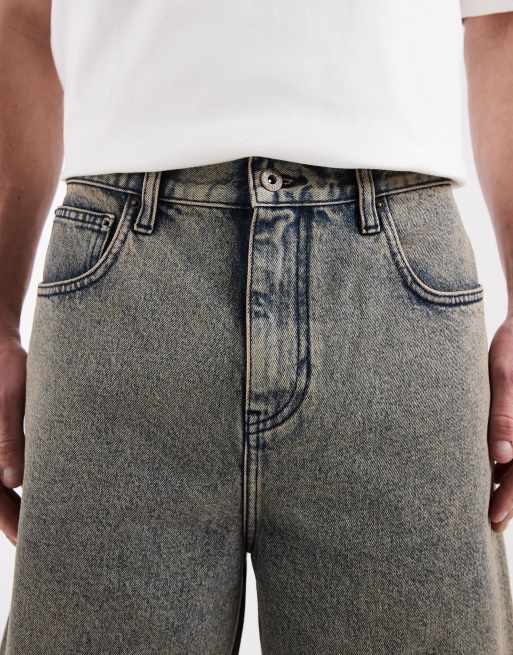 ASOS DESIGN – Niebieskie jortsy jeansowe średniej długości, 4 z 5