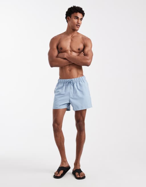 ASOS DESIGN – Niebieskie krótkie szorty kąpielowe, 3 z 5