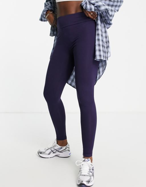 ASOS DESIGN – Niebieskie legginsy z podwyższonym stanem