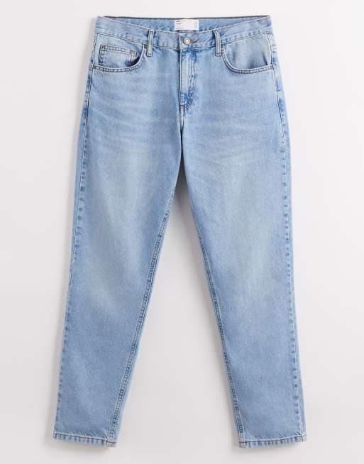ASOS DESIGN – Niebieskie, lekko sprane jeansy ze zwężanymi nogawkami, 6 z 6