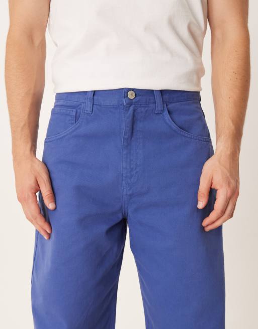 ASOS DESIGN – Niebieskie spodnie barrel, 5 z 5