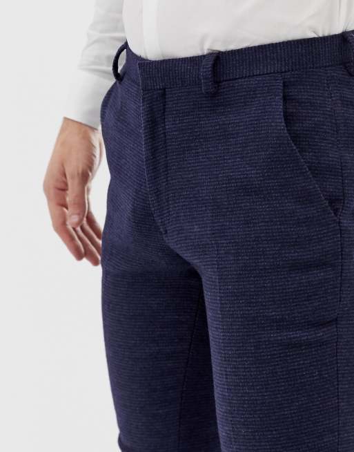 ASOS DESIGN Niebieskie spodnie ślubne, 3 z 4