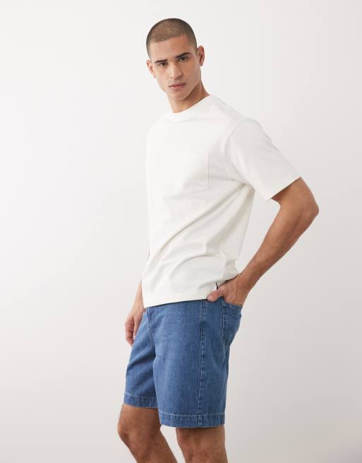 ASOS DESIGN – Niebieskie średniej długości szorty jeansowe, 3 z 5