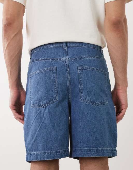 ASOS DESIGN – Niebieskie średniej długości szorty jeansowe, 5 z 5