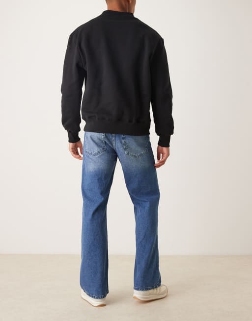 ASOS DESIGN – Niebieskie szerokie jeansy z rozszerzanymi nogawkami, 2 z 5