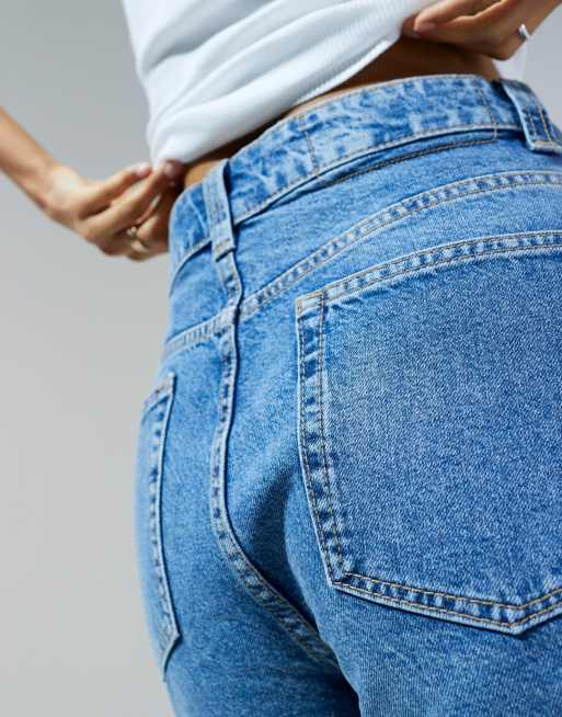 ASOS DESIGN – Niebieskie szorty jeansowe dad fit, 3 z 5