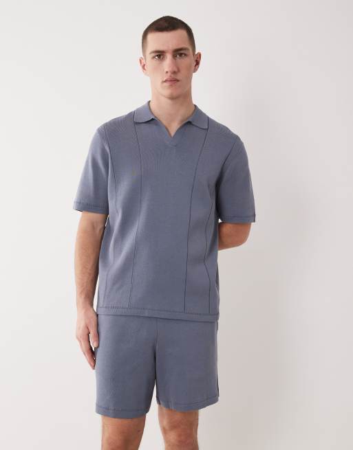 ASOS DESIGN – Niebieski zestaw ze zwartej dzianiny, 2 z 3