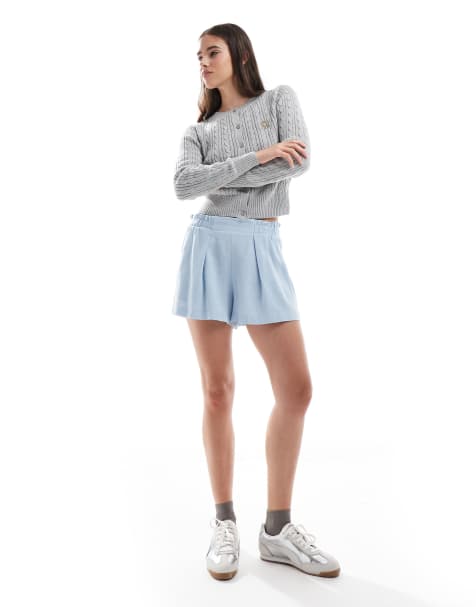 ASOS DESIGN – Niebieskie szorty z materiału przypominającego len, część zestawu - view 1