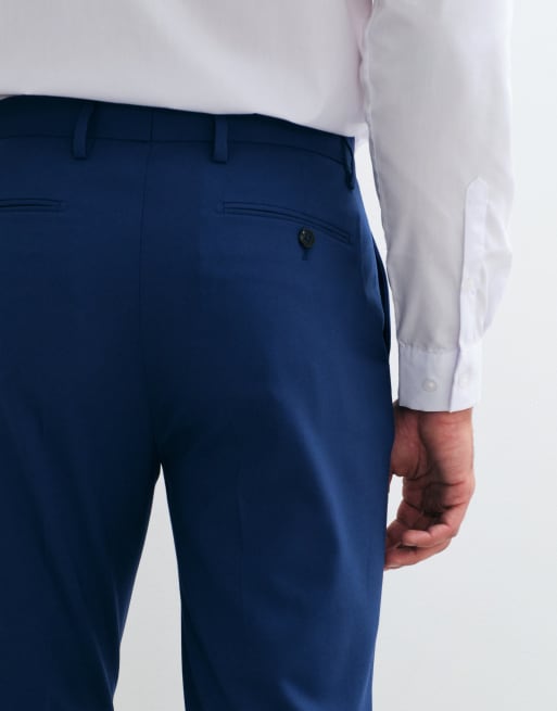 ASOS DESIGN – Niebieskie zwężane spodnie garniturowe, 5 z 5