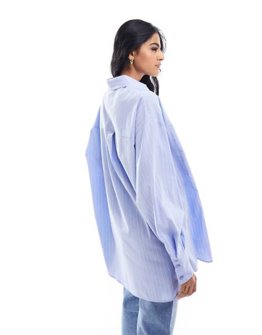 ASOS DESIGN – Niebiesko-biała koszula oversize w paski, 2 z 4