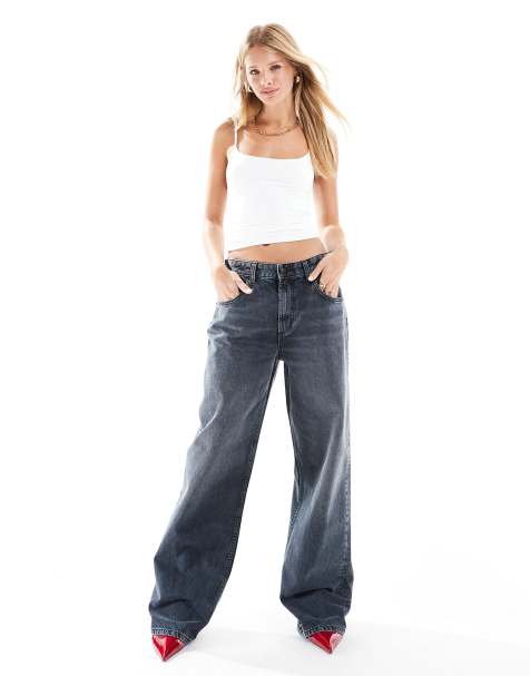 ASOS DESIGN – Niebieskoczarne obszerne jeansy - view 1