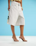 [ASOS DESIGN] ASOS DESIGN Nimble high heeled sandals in beige and clear-Neutral 36 CAMEL