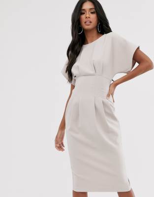 asos white pencil dress