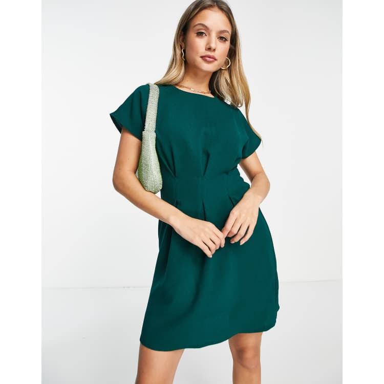 Asos bottle green dress sale