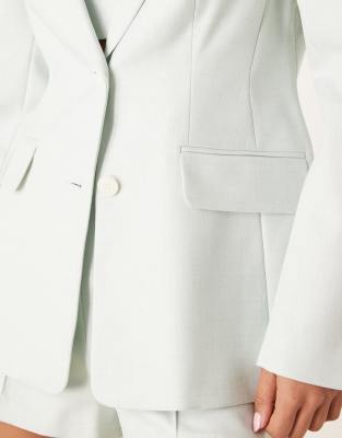 Asos Design Nipped Waist Blazer In White