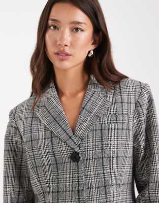 Asos Design Nipped Waist Coat In Multi