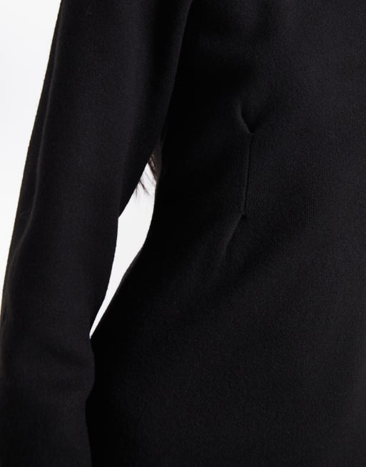 ASOS DESIGN nipped waist mini dress in black