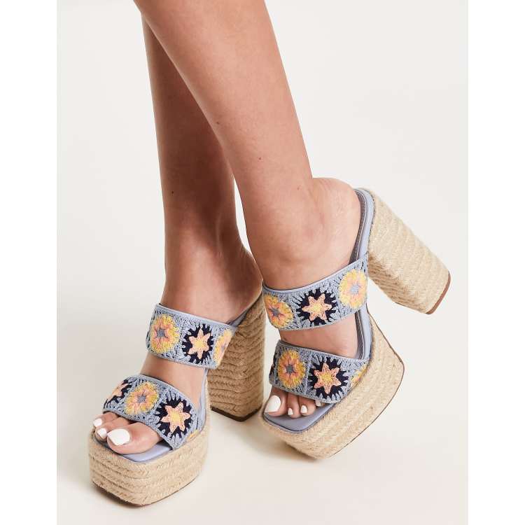 Mules talons compensés on sale
