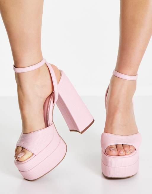 Asos pink outlet heels