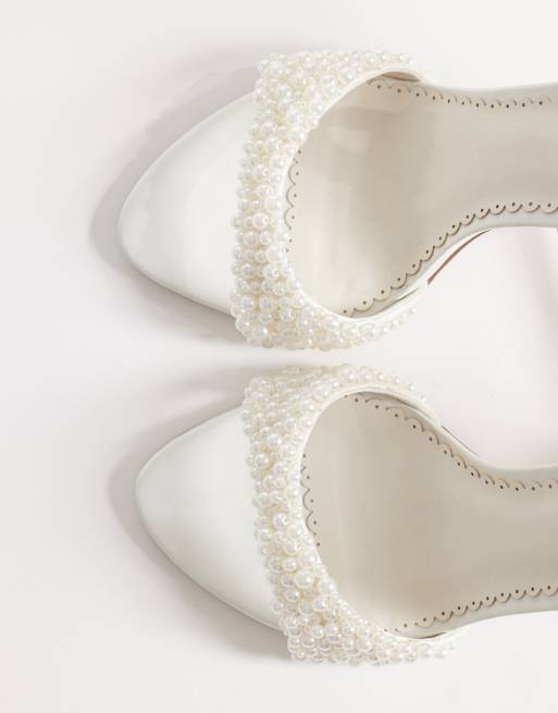 ASOS DESIGN - Nixie - Sandales minimalistes à talon haut et ornées de perles - Ivoire, 2 de 4