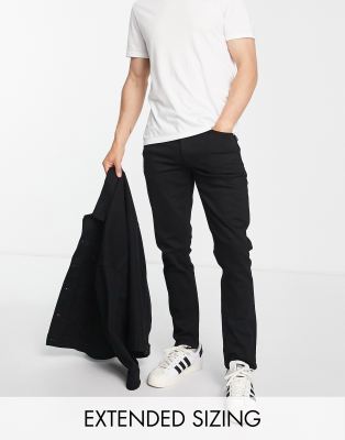 ASOS DESIGN no fade black stretch slim jeans