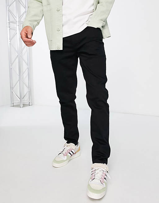 No fade stretch tapered jeans Asos Men Clothing Jeans Stretch Jeans 