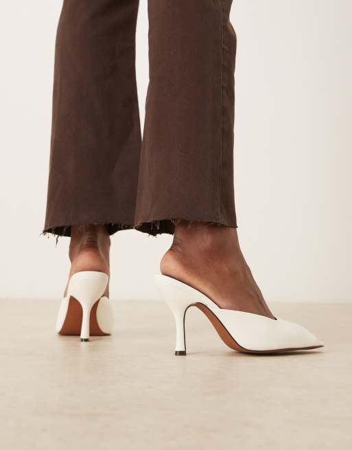 ASOS DESIGN - Nobu - Råhvide mules med åben tå og høje hæle, 3 af 4