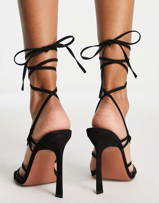 Asos black sale strappy sandals