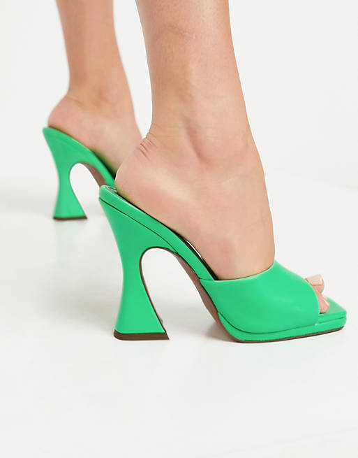 Shoes Heels/Noland platform heeled mules in green 