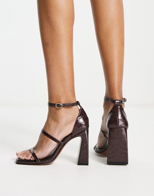 dark brown Slingback heels, cocoa
