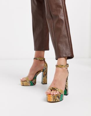 block heel sandals with platform