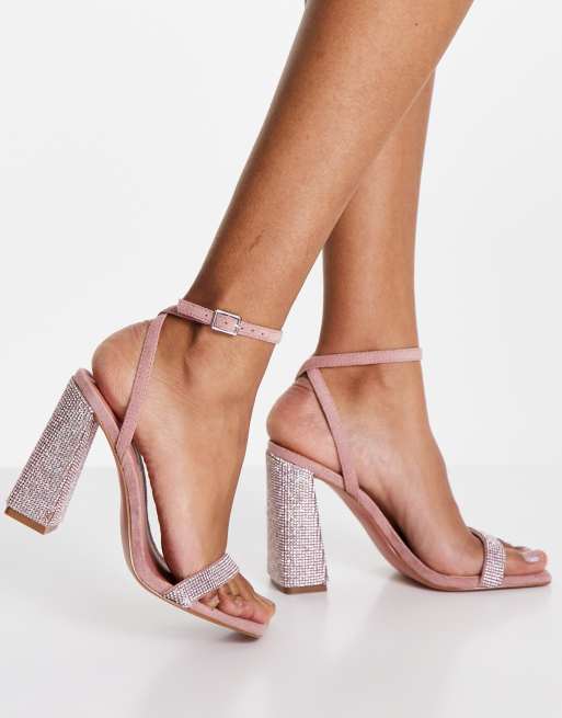 Pink barely 2025 there block heels