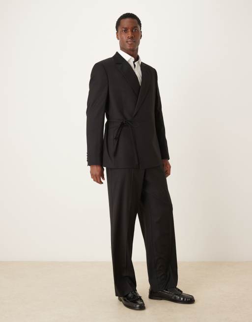 ASOS DESIGN - Normaal colbert met dambordweefsel in zwart, 2 van 5