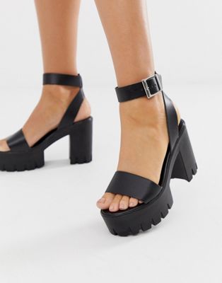black strappy heels asos