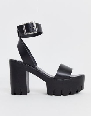 black platform sandals asos