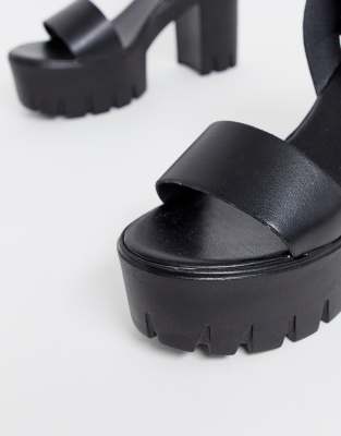 black platform sandals asos