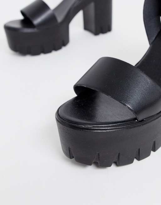 Black platform sandals online asos