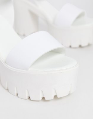 talon plateforme blanche