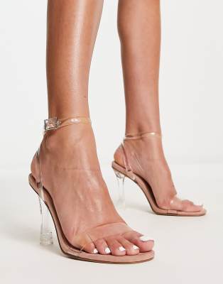 ASOS DESIGN - Notion - Zarte Absatzsandalen in transparenter Optik